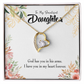 To My Daughter In my Heart Forever Forever Necklace w Message Card-Express Your Love Gifts