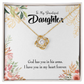 To My Daughter In my Heart Forever Infinity Knot Necklace Message Card-Express Your Love Gifts