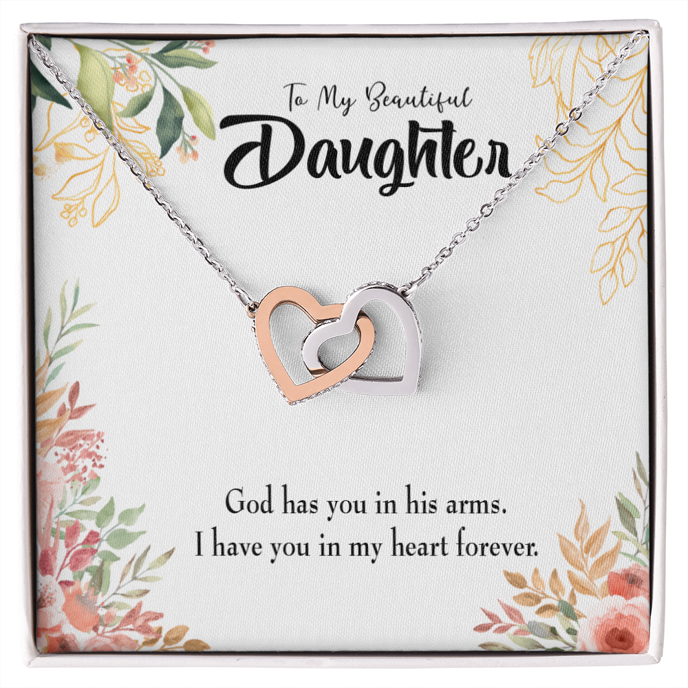 To My Daughter In my Heart Forever Inseparable Necklace-Express Your Love Gifts