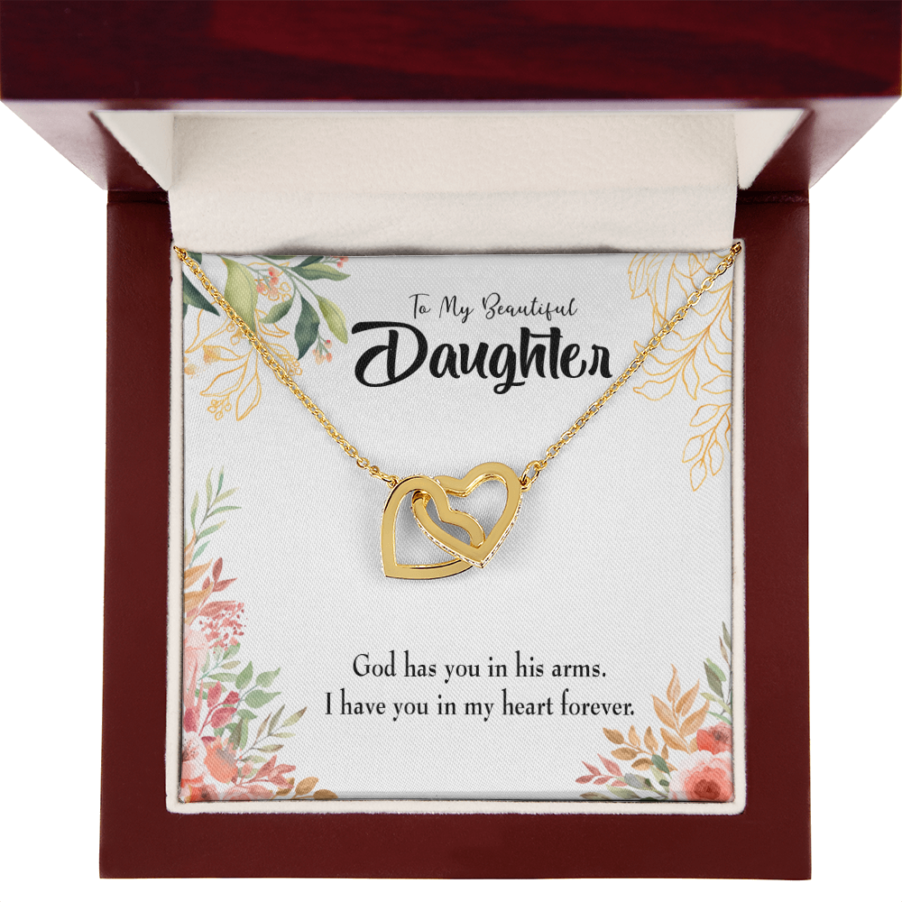 To My Daughter In my Heart Forever Inseparable Necklace-Express Your Love Gifts