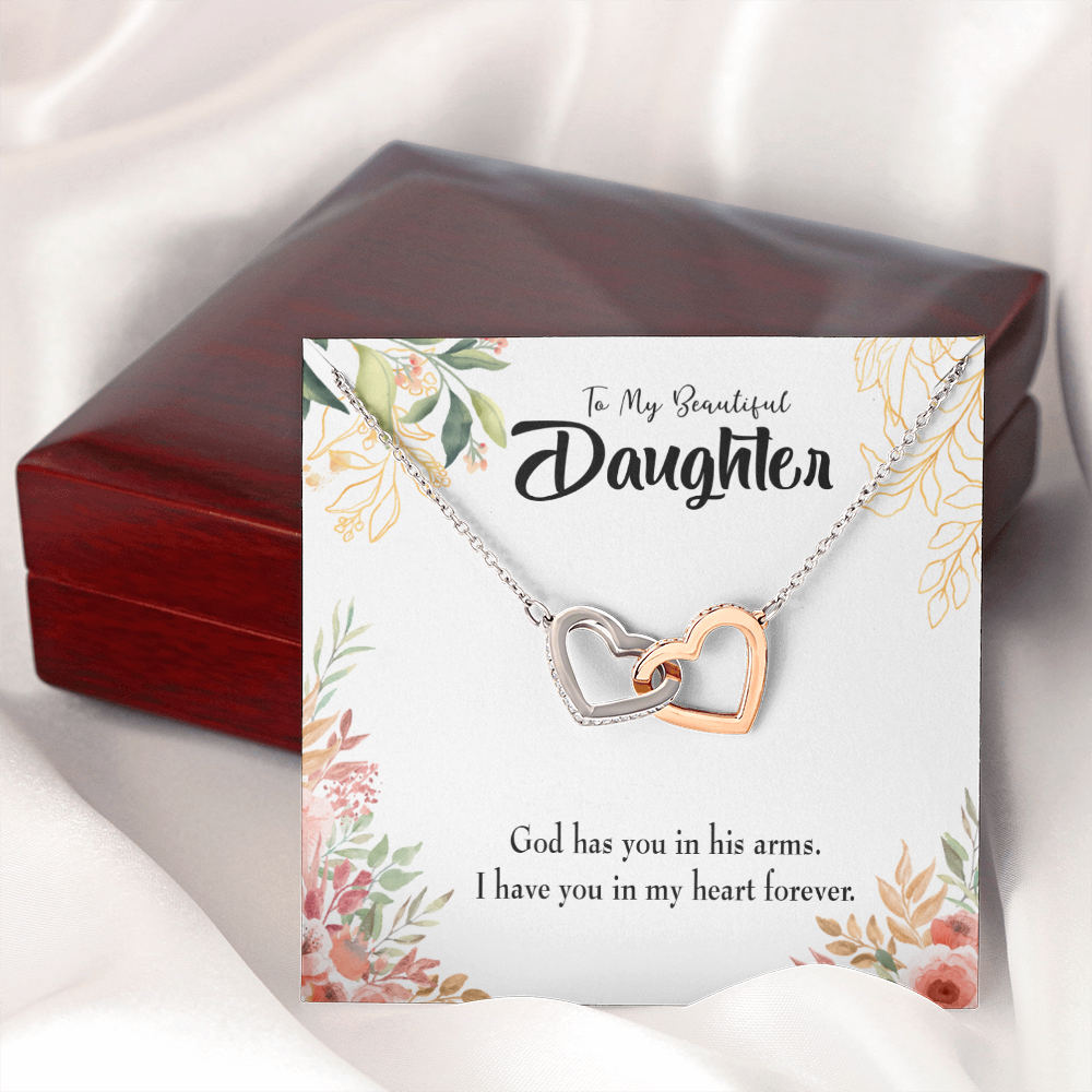 To My Daughter In my Heart Forever Inseparable Necklace-Express Your Love Gifts