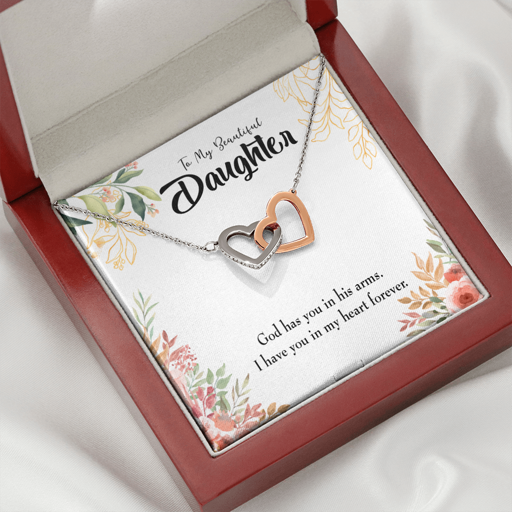 To My Daughter In my Heart Forever Inseparable Necklace-Express Your Love Gifts