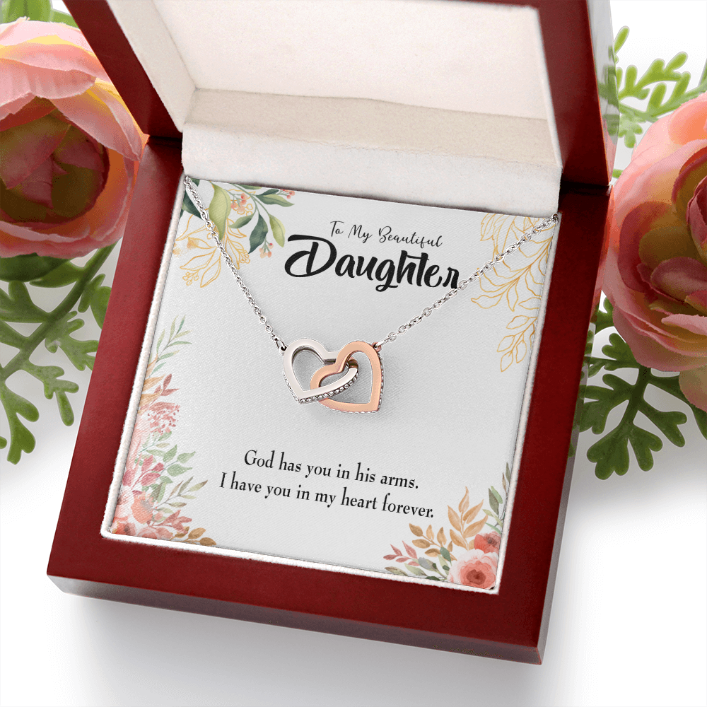 To My Daughter In my Heart Forever Inseparable Necklace-Express Your Love Gifts