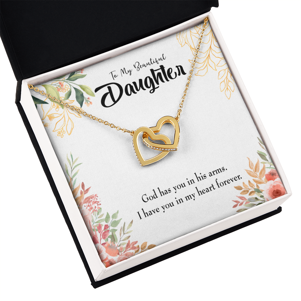 To My Daughter In my Heart Forever Inseparable Necklace-Express Your Love Gifts