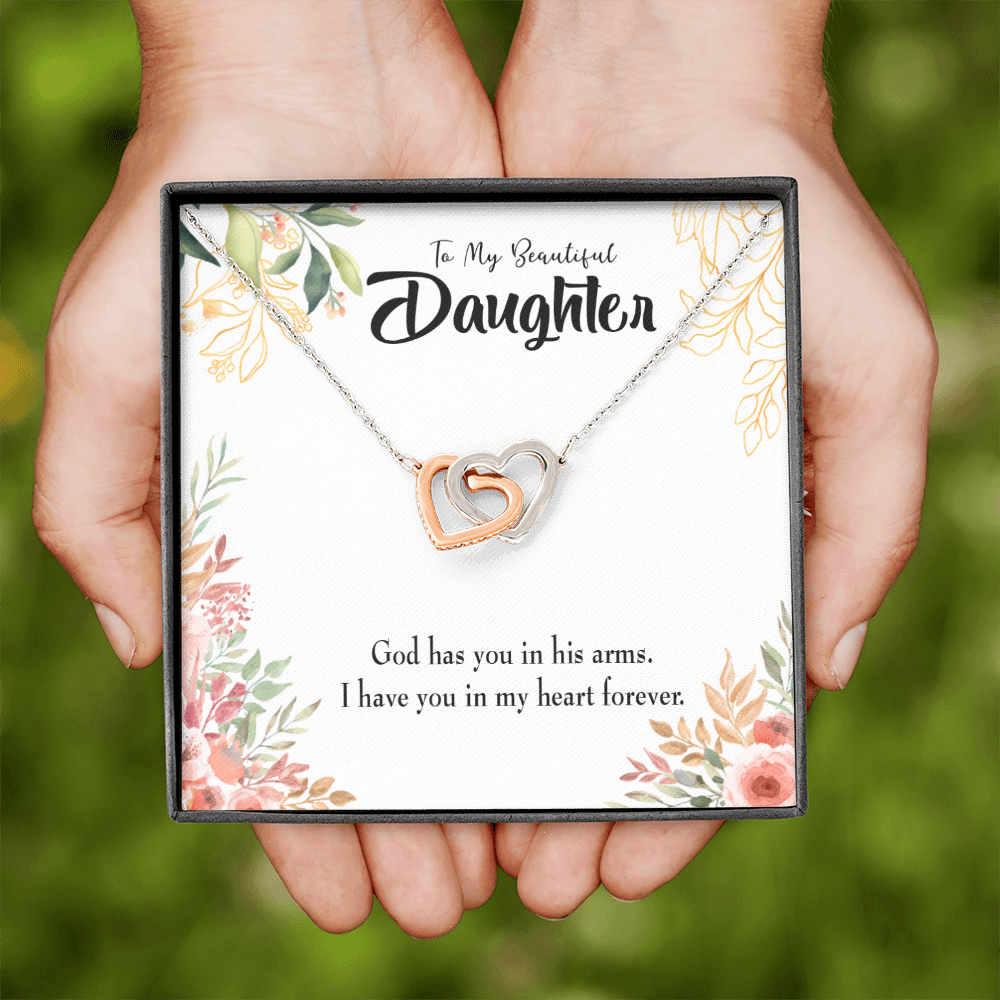 To My Daughter In my Heart Forever Inseparable Necklace-Express Your Love Gifts