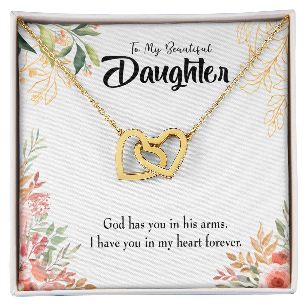 To My Daughter In my Heart Forever Inseparable Necklace-Express Your Love Gifts