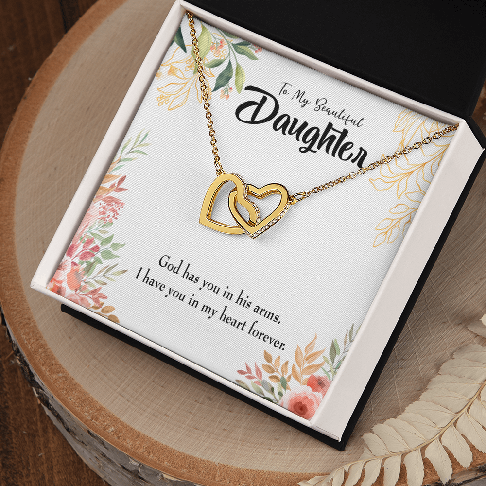 To My Daughter In my Heart Forever Inseparable Necklace-Express Your Love Gifts