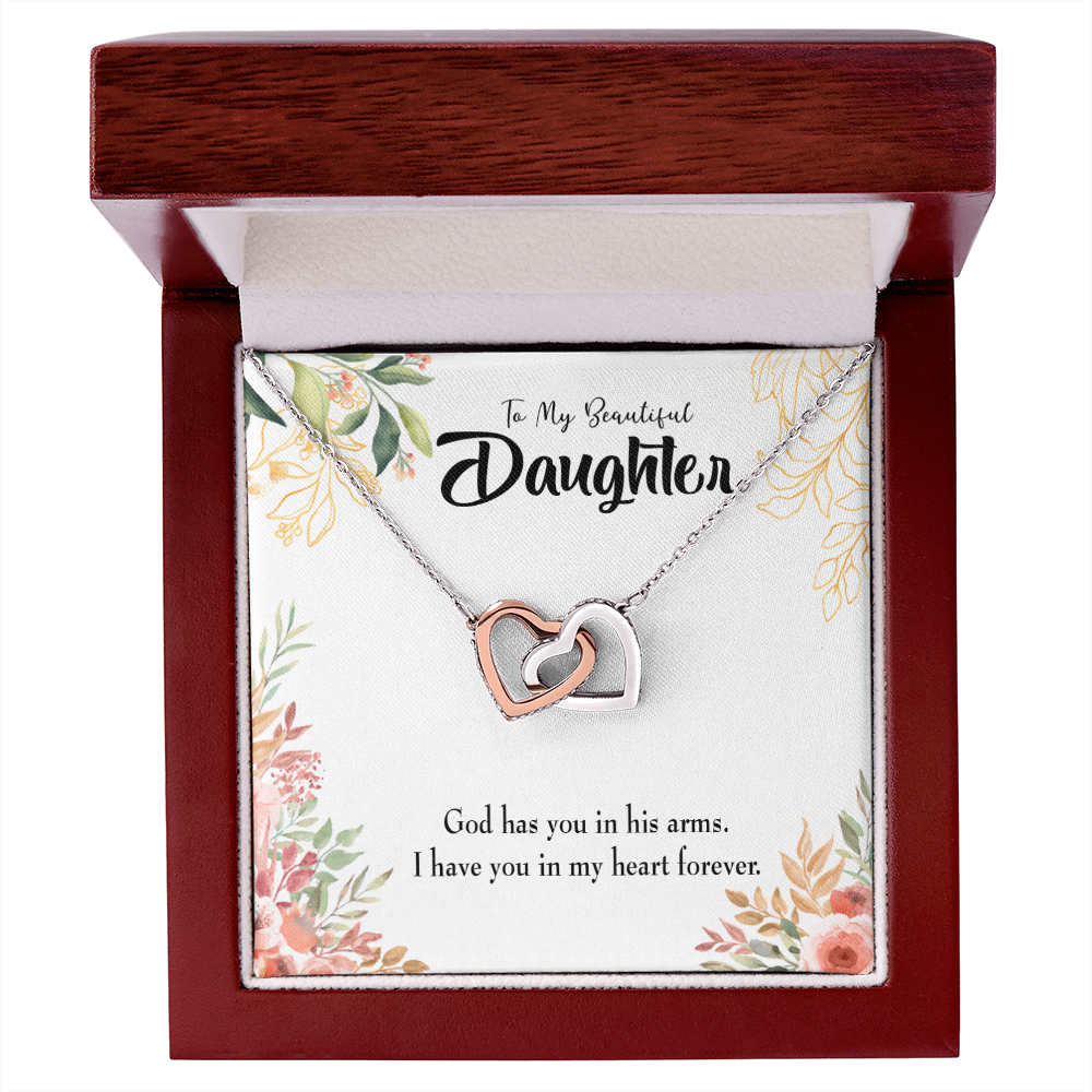 To My Daughter In my Heart Forever Inseparable Necklace-Express Your Love Gifts