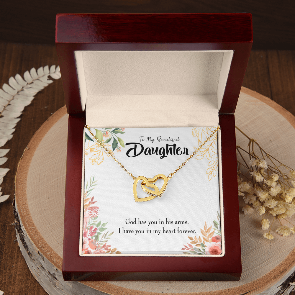 To My Daughter In my Heart Forever Inseparable Necklace-Express Your Love Gifts