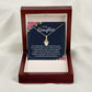 To My Daughter It's a Special Bond Alluring Ribbon Necklace Message Card-Express Your Love Gifts