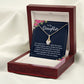 To My Daughter It's a Special Bond Alluring Ribbon Necklace Message Card-Express Your Love Gifts