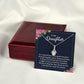 To My Daughter It's a Special Bond Alluring Ribbon Necklace Message Card-Express Your Love Gifts