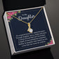 To My Daughter It's a Special Bond Alluring Ribbon Necklace Message Card-Express Your Love Gifts