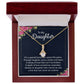 To My Daughter It's a Special Bond Alluring Ribbon Necklace Message Card-Express Your Love Gifts