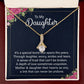To My Daughter It's a Special Bond Alluring Ribbon Necklace Message Card-Express Your Love Gifts