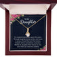 To My Daughter It's a Special Bond Alluring Ribbon Necklace Message Card-Express Your Love Gifts