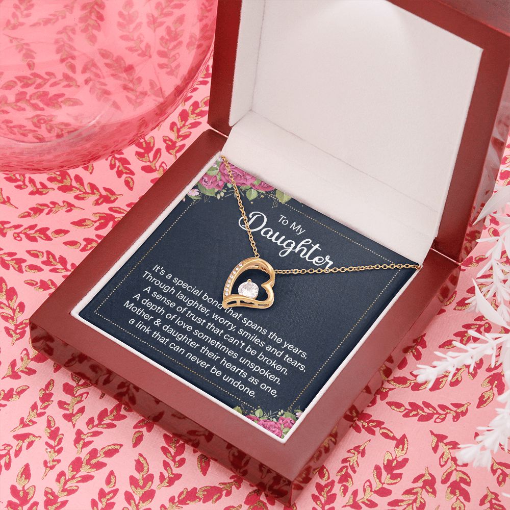 To My Daughter It's a Special Bond Forever Necklace w Message Card-Express Your Love Gifts