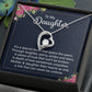 To My Daughter It's a Special Bond Forever Necklace w Message Card-Express Your Love Gifts