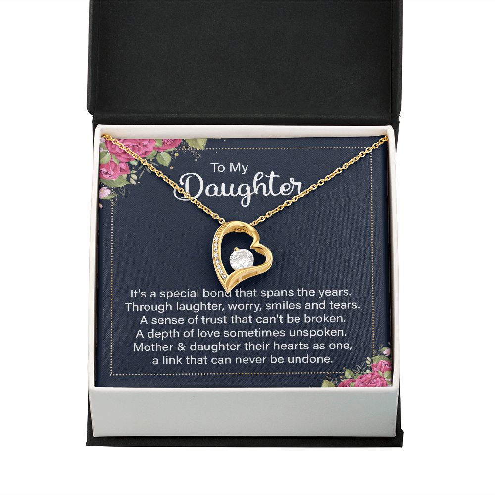 To My Daughter It's a Special Bond Forever Necklace w Message Card-Express Your Love Gifts