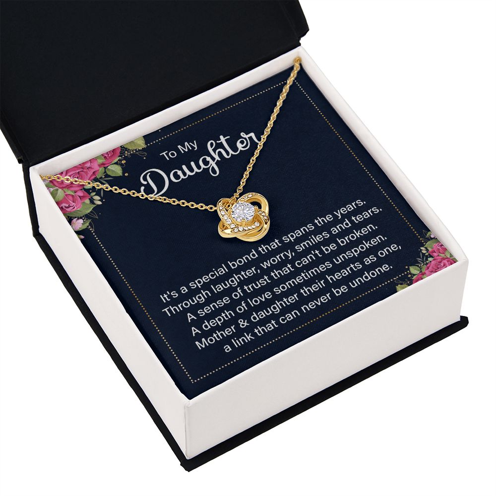 To My Daughter It's a Special Bond Infinity Knot Necklace Message Card-Express Your Love Gifts