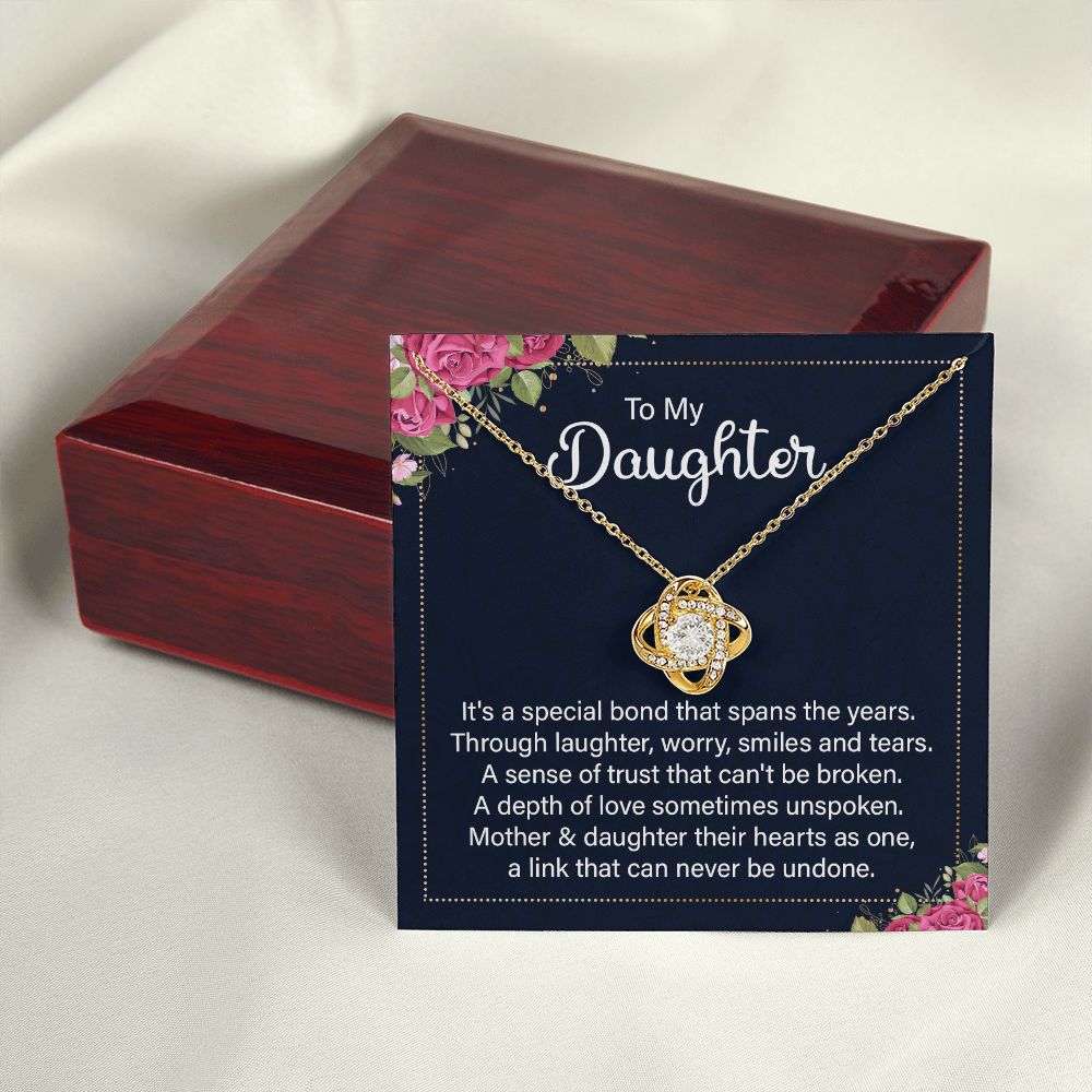 To My Daughter It's a Special Bond Infinity Knot Necklace Message Card-Express Your Love Gifts