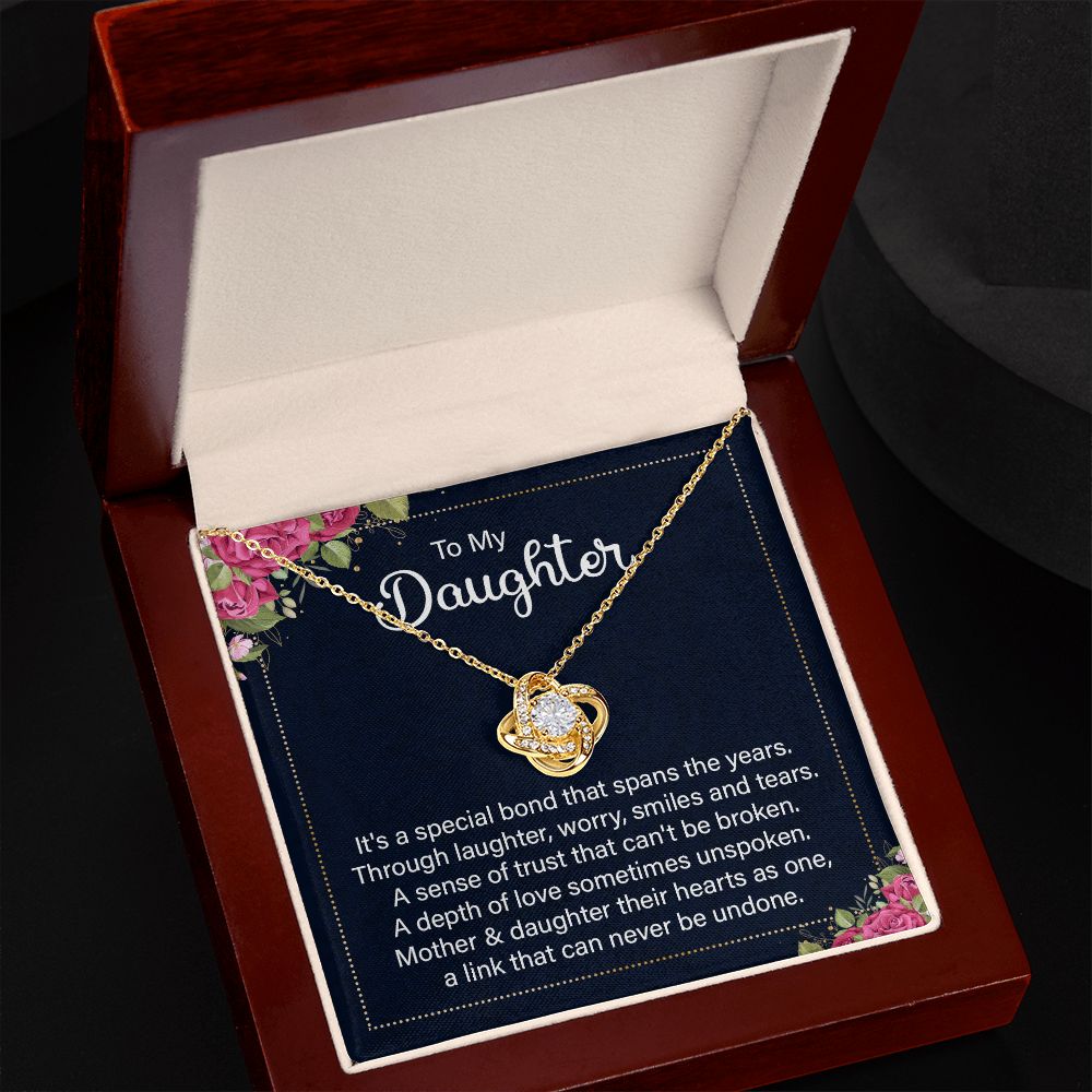 To My Daughter It's a Special Bond Infinity Knot Necklace Message Card-Express Your Love Gifts