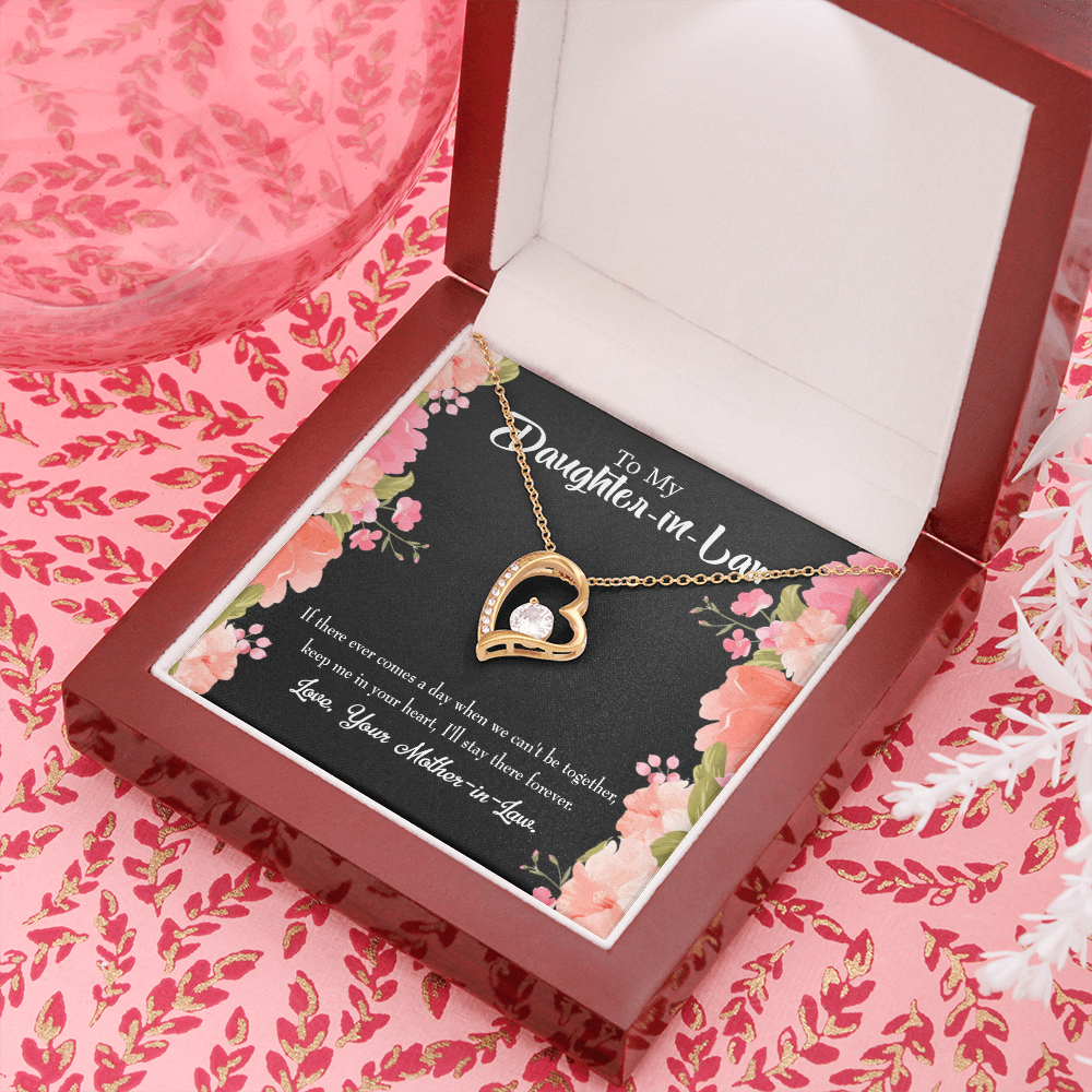 To My Daughter Keep in Heart From Mother-in-Law Forever Necklace w Message Card-Express Your Love Gifts