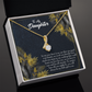 To My Daughter Little Girl Alluring Ribbon Necklace Message Card-Express Your Love Gifts