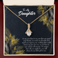 To My Daughter Little Girl Alluring Ribbon Necklace Message Card-Express Your Love Gifts