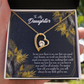 To My Daughter Little Girl Forever Necklace w Message Card-Express Your Love Gifts