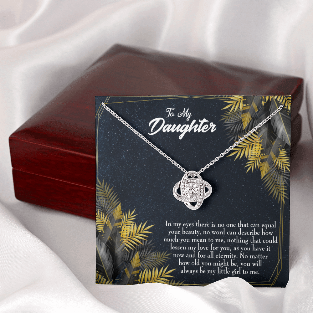 To My Daughter Little Girl Infinity Knot Necklace Message Card-Express Your Love Gifts