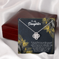 To My Daughter Little Girl Infinity Knot Necklace Message Card-Express Your Love Gifts
