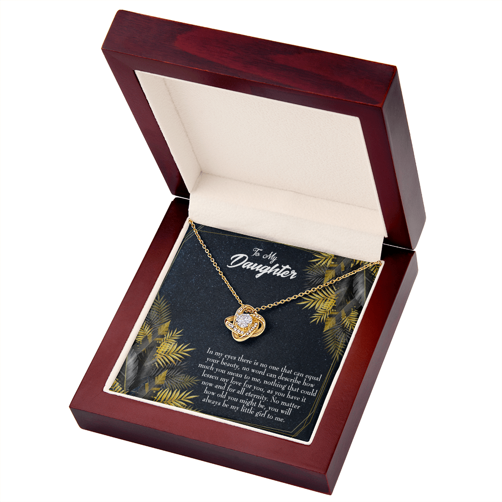 To My Daughter Little Girl Infinity Knot Necklace Message Card-Express Your Love Gifts