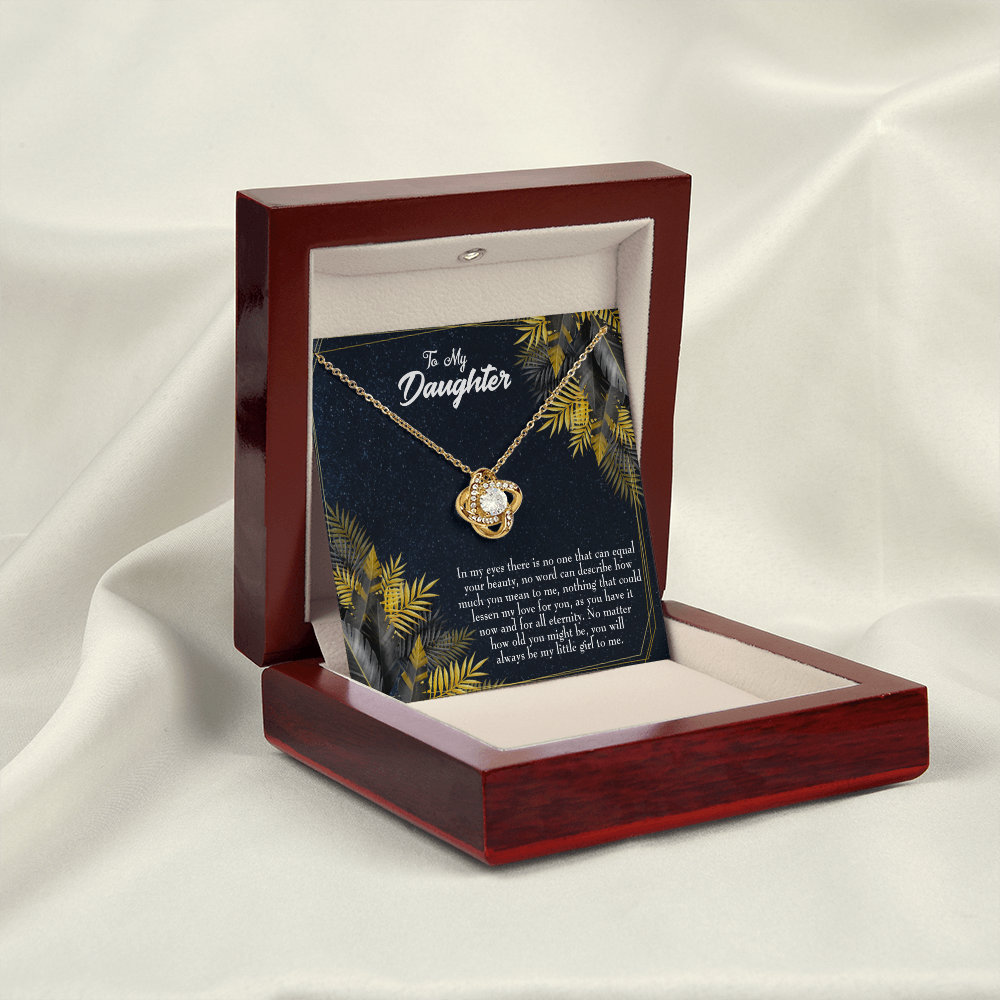 To My Daughter Little Girl Infinity Knot Necklace Message Card-Express Your Love Gifts