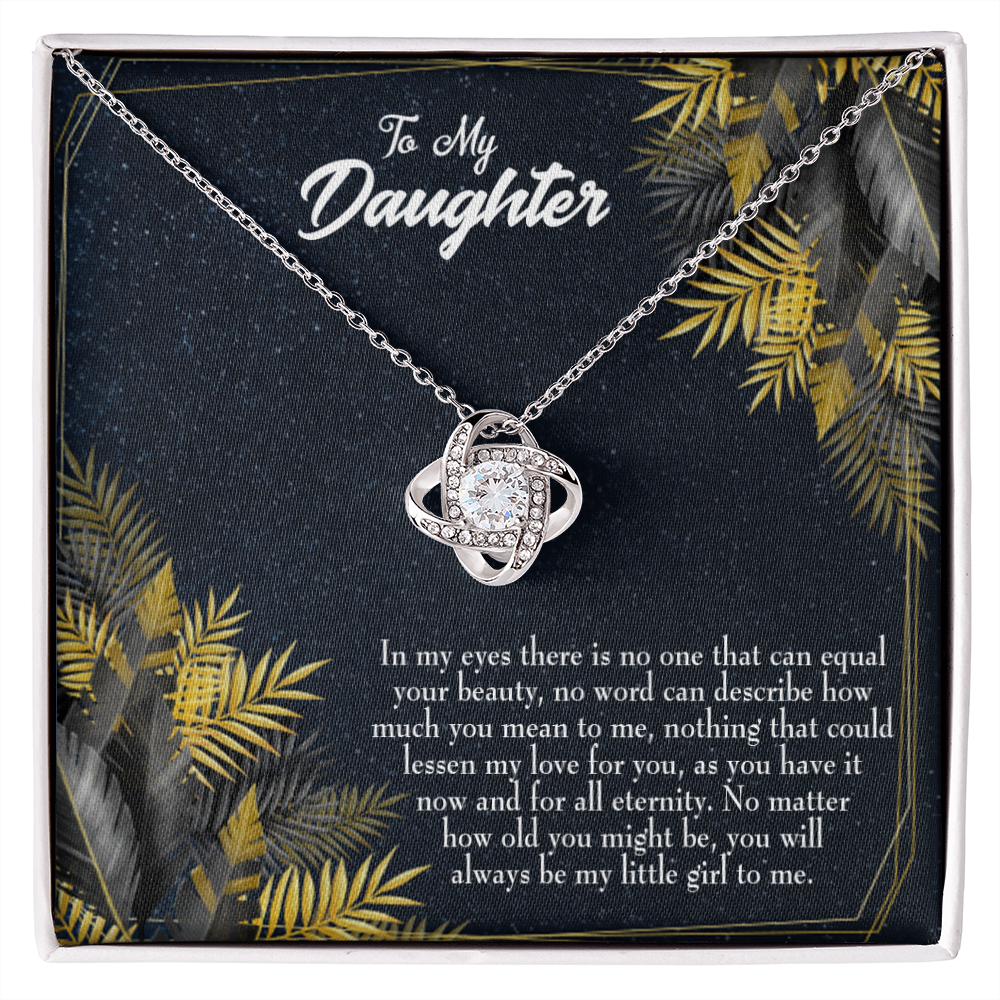 To My Daughter Little Girl Infinity Knot Necklace Message Card-Express Your Love Gifts