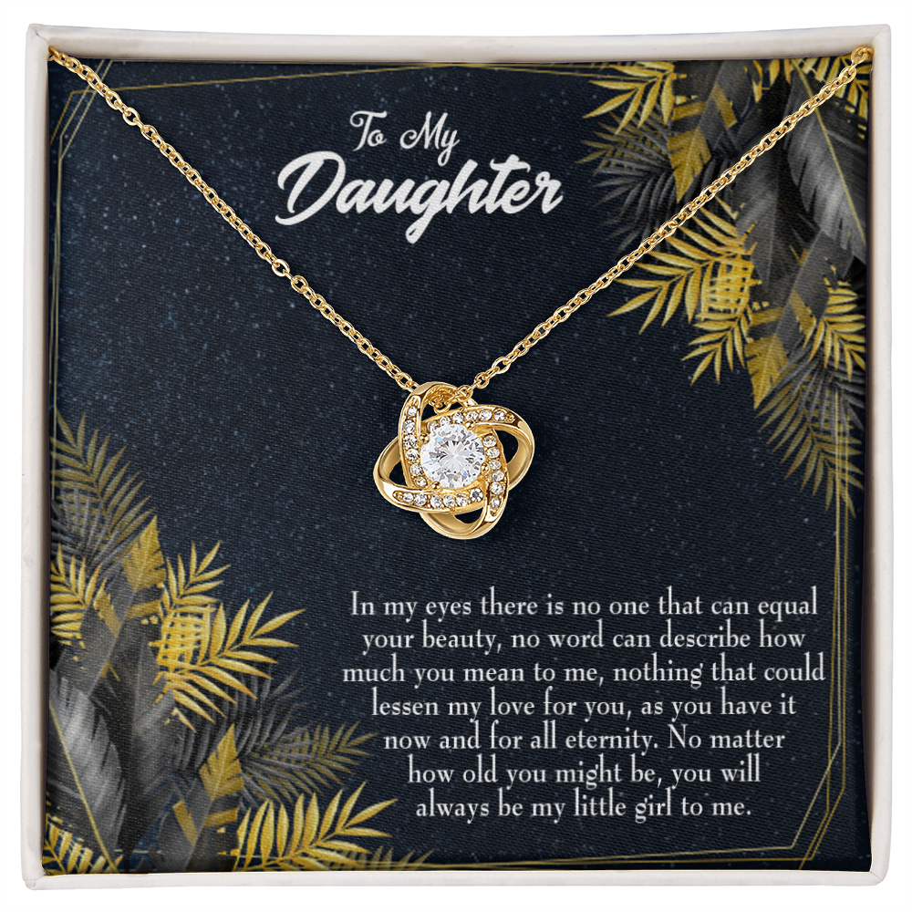 To My Daughter Little Girl Infinity Knot Necklace Message Card-Express Your Love Gifts