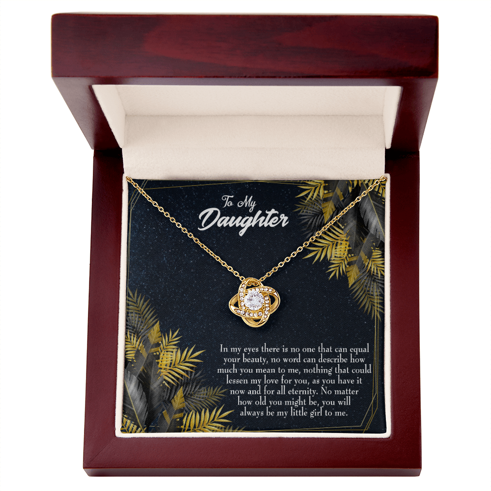 To My Daughter Little Girl Infinity Knot Necklace Message Card-Express Your Love Gifts