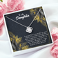 To My Daughter Little Girl Infinity Knot Necklace Message Card-Express Your Love Gifts