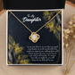 To My Daughter Little Girl Infinity Knot Necklace Message Card-Express Your Love Gifts