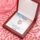 To My Daughter Look Ahead Forever Necklace w Message Card-Express Your Love Gifts