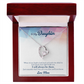 To My Daughter Look Ahead Forever Necklace w Message Card-Express Your Love Gifts