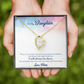 To My Daughter Look Ahead Forever Necklace w Message Card-Express Your Love Gifts