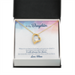 To My Daughter Look Ahead Forever Necklace w Message Card-Express Your Love Gifts