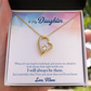 To My Daughter Look Ahead Forever Necklace w Message Card-Express Your Love Gifts