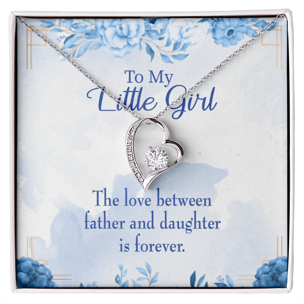 To My Daughter Love Between Father and Daughter Forever Necklace w Message Card-Express Your Love Gifts