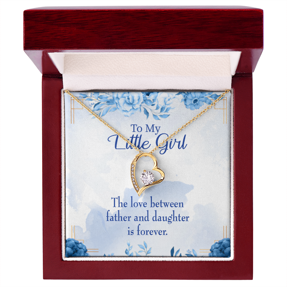 To My Daughter Love Between Father and Daughter Forever Necklace w Message Card-Express Your Love Gifts