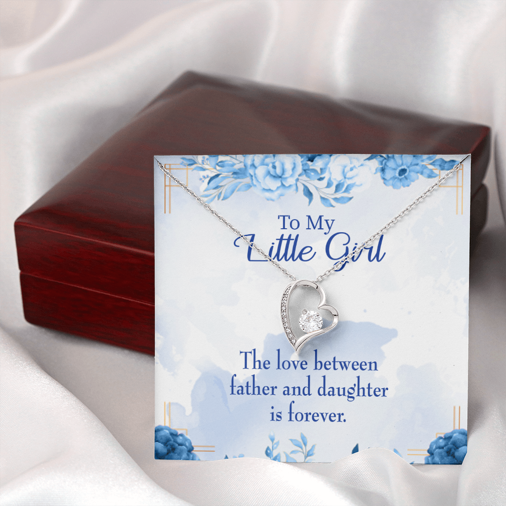 To My Daughter Love Between Father and Daughter Forever Necklace w Message Card-Express Your Love Gifts