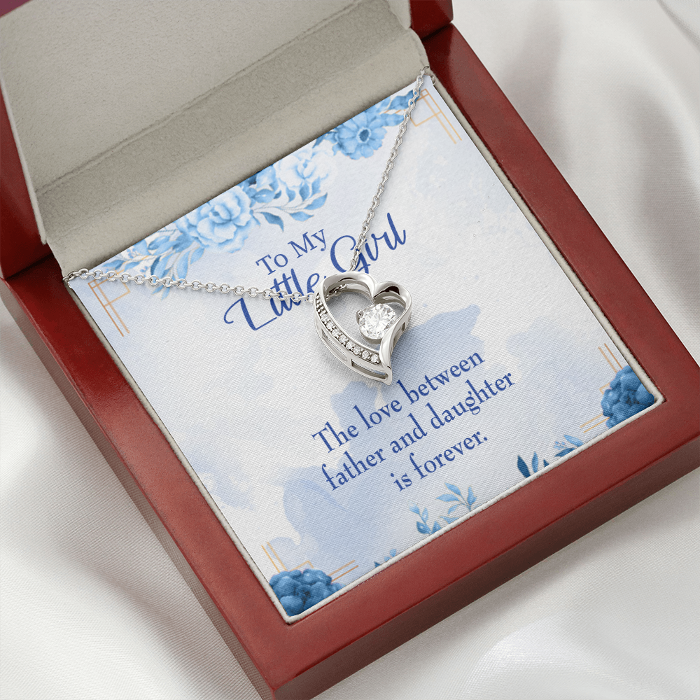 To My Daughter Love Between Father and Daughter Forever Necklace w Message Card-Express Your Love Gifts