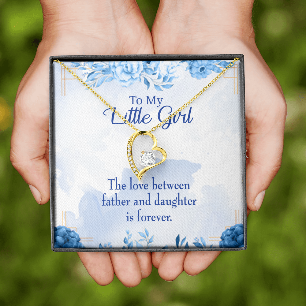 To My Daughter Love Between Father and Daughter Forever Necklace w Message Card-Express Your Love Gifts