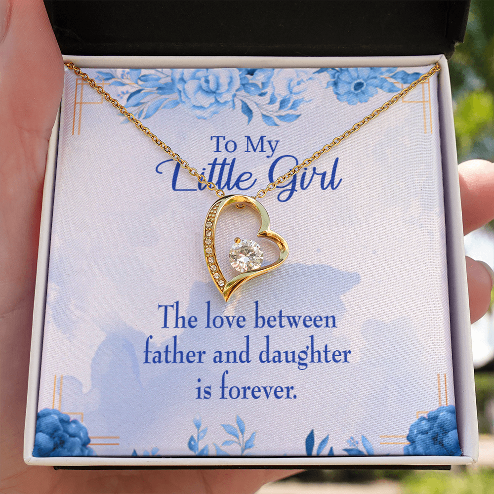 To My Daughter Love Between Father and Daughter Forever Necklace w Message Card-Express Your Love Gifts